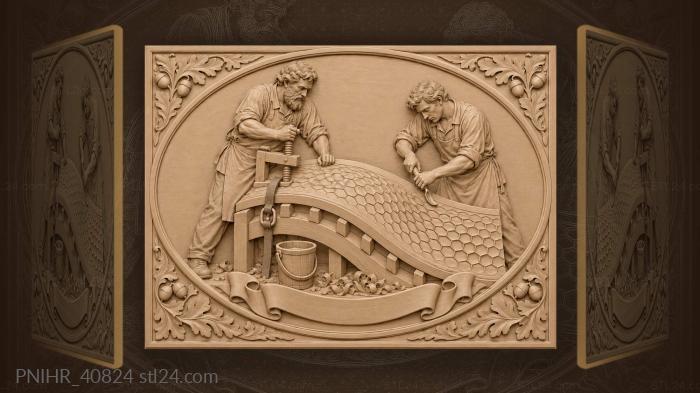 Honeycomb wave bending woodworkers craft 3d STL model