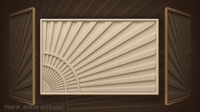 Sunburst with arcs and wedges 3d STL model
