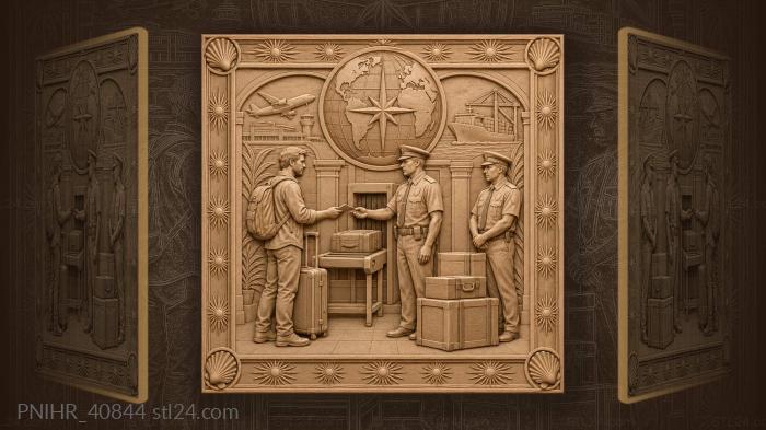 Travelers submit their boxes for inspection 3d STL model