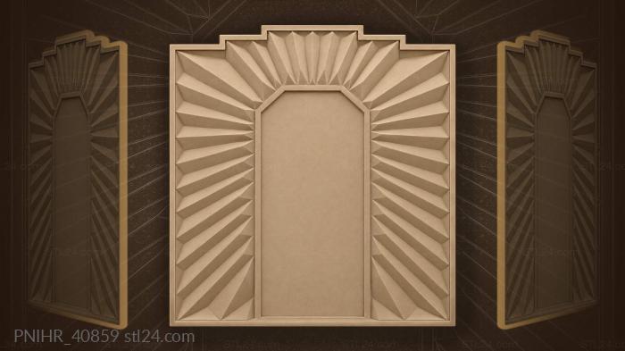 Sharp facets turning around mirror opening 3d STL model