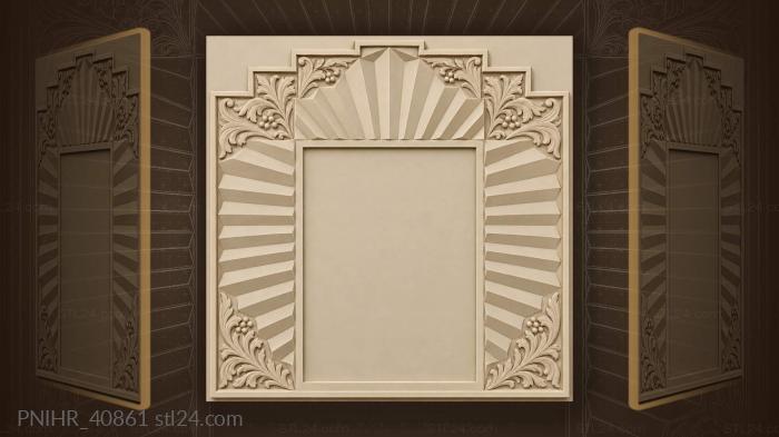 Sharp folds mirror frame surround 3d STL model