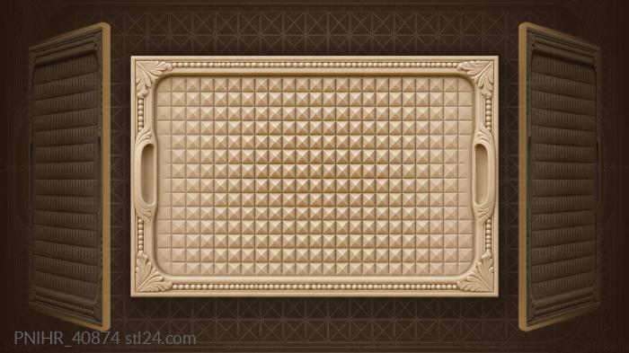 Geometric pyramid grid with inscription 3d STL model