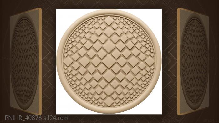 Spiraling checkerboard geometric design 3d STL model