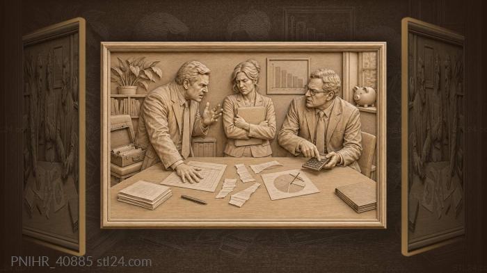 Money sparks a family quarrel 3d STL model
