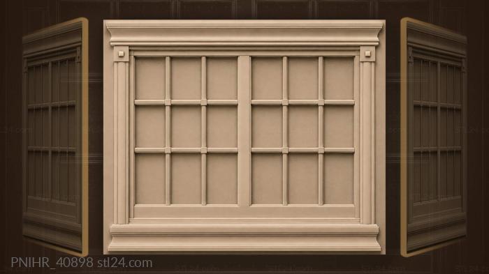 Floral lattice frames the window 3d STL model