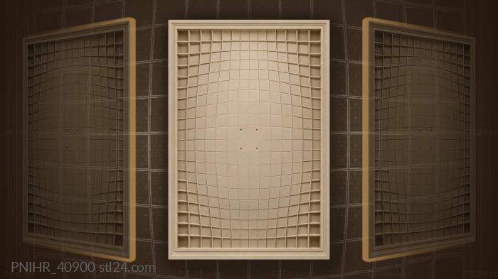 Geometric grid changing depth texture 3d STL model