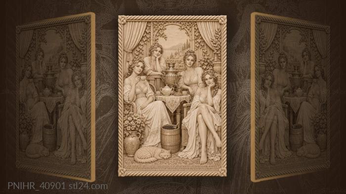 Samovar and barrel of tea leaves 3d STL model