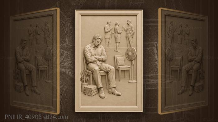 Silent guest standing in the corner 3d STL model