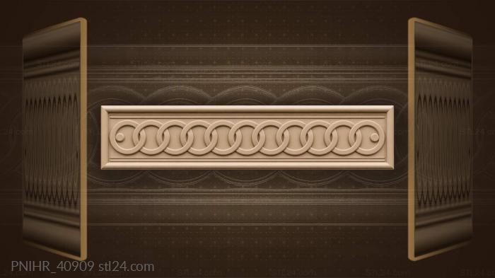 Endless circular interwoven ribbon pattern 3d STL model