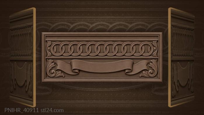 Endless circle chain repeating pattern 3d STL model