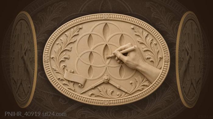 Circles hand tool seed compass 3d STL model