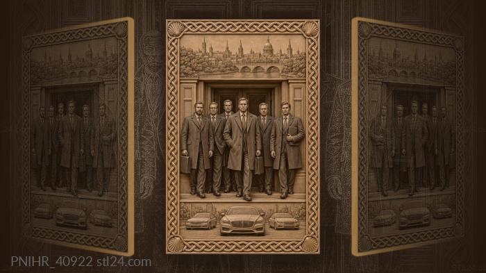 Commuters gather above the city traffic 3d STL model