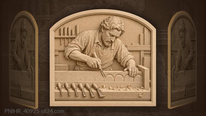 Carver’s arc rings wood flow 3d STL model