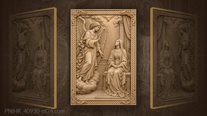 Angelic greeting holy mother light 3d STL model