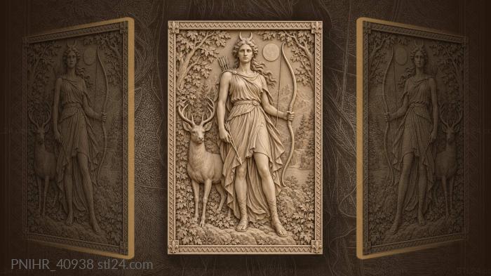 Crescent moon above the huntress 3d STL model