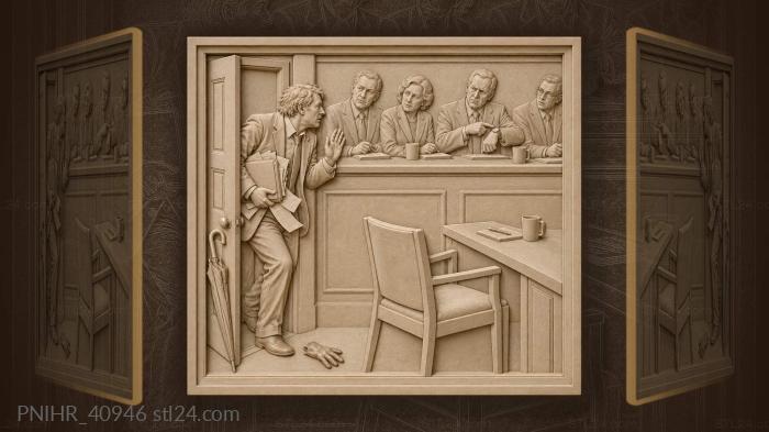 Late arrival with documents window frame 3d STL model