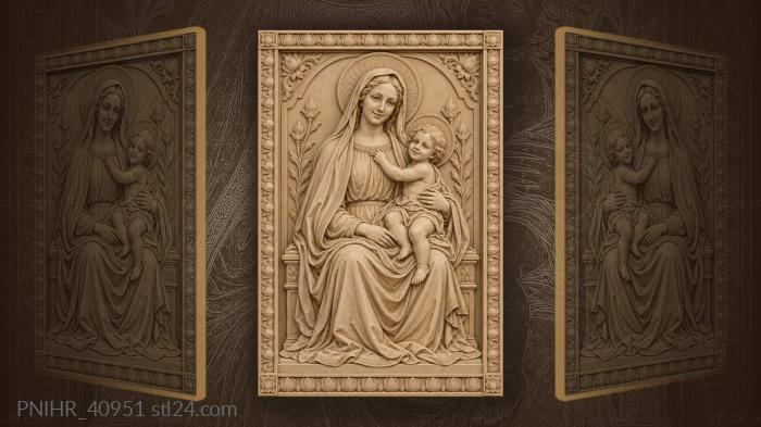 Halo around the seated virgin 3d STL model
