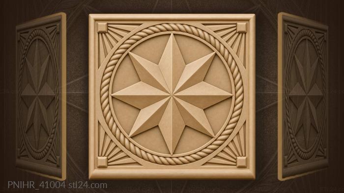 Star medallion with radiating fans 3d STL model