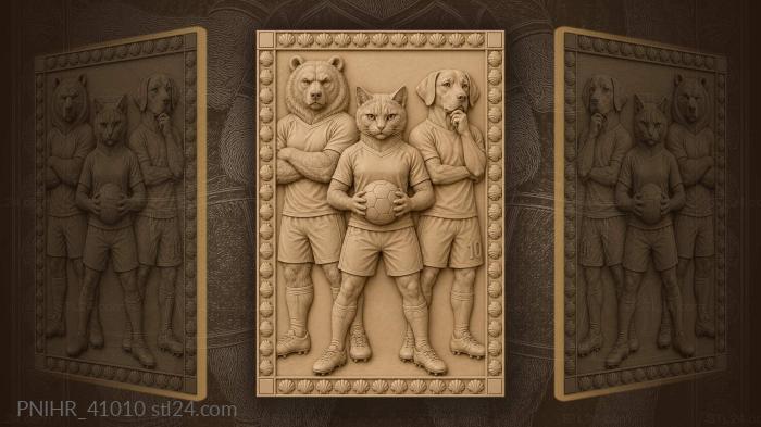 Dog wearing the number ten shorts 3d STL model
