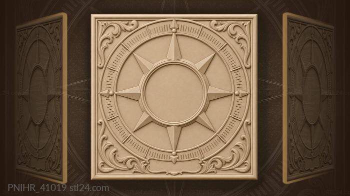 Compass rose nautical direction finder 3d STL model