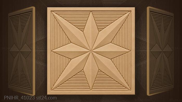 Star within a squared field 3d STL model