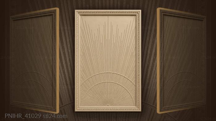 Radiant sunburst with distant horizon 3d STL model