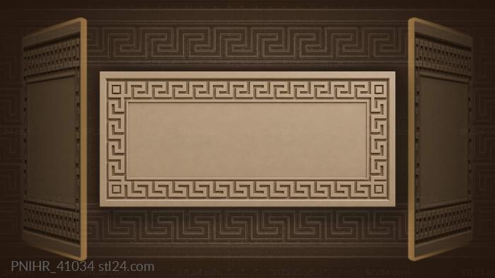 Ancient greek key border design 3d STL model