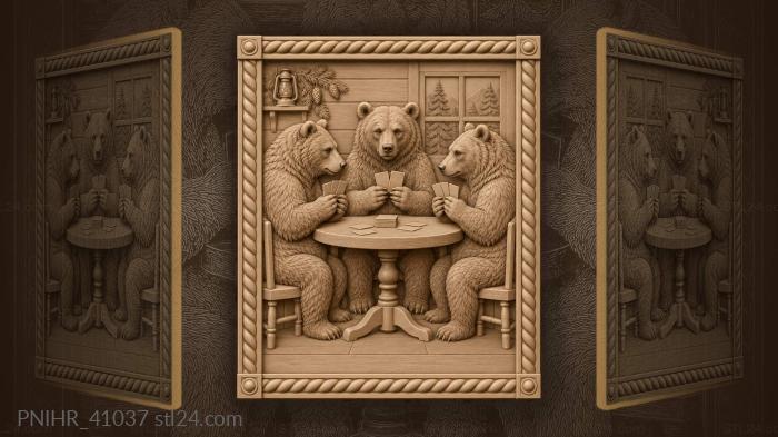 Card pile between the furry players 3d STL model