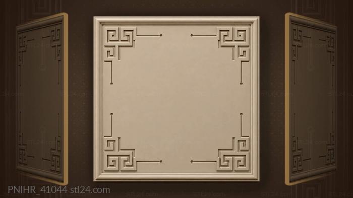 Meander knots corners empty center 3d STL model