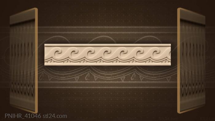 Rolling wave ocean current design 3d STL model