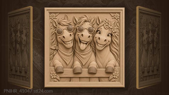 Flower in mane and cheeky tongue 3d STL model