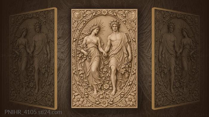 Celestial union star and sun 3d STL model