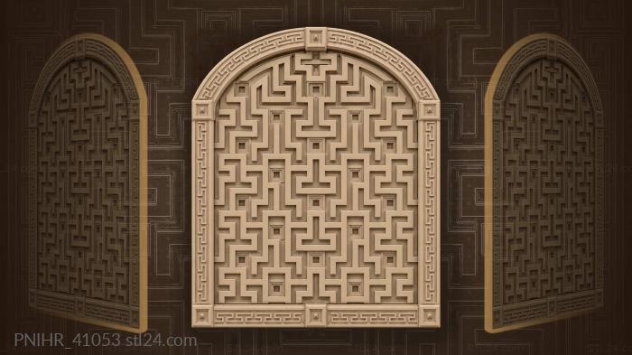 Layered meanders with hidden inscription 3d STL model