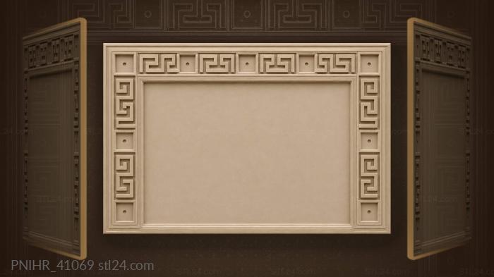 Meander border with empty spaces 3d STL model