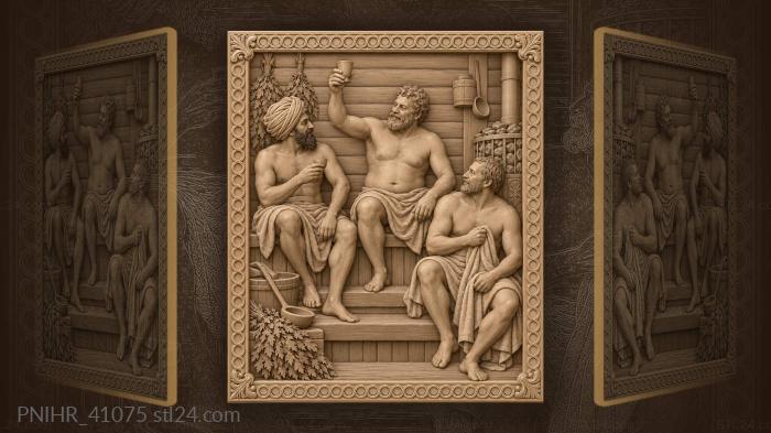 Friends share small cups after the steam 3d STL model
