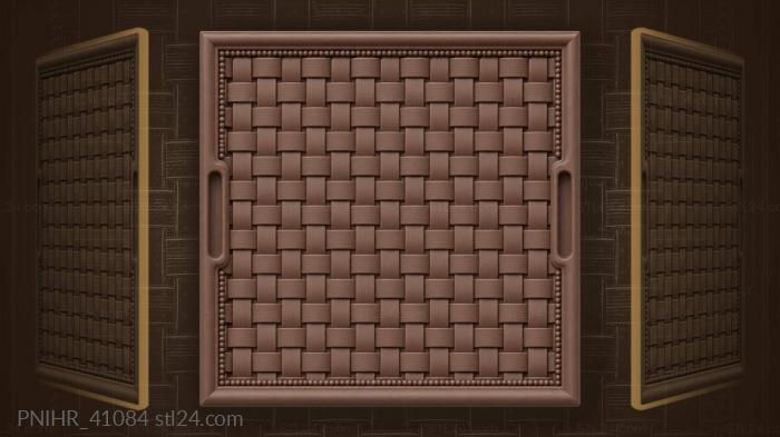 Woven basket geometric square design 3d STL model