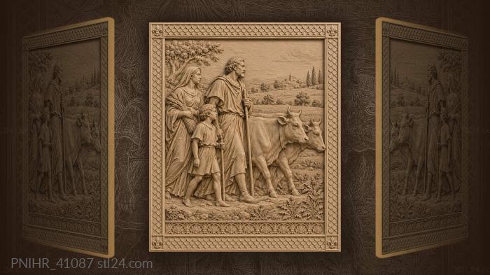 Cattle before the distant sparse trees 3d STL model
