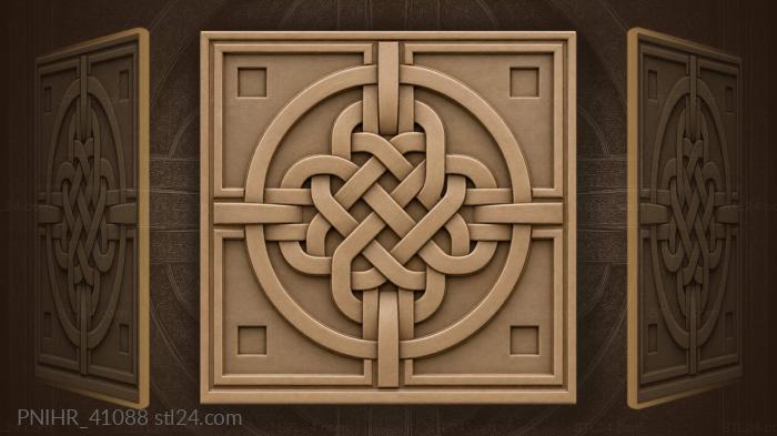 Celtic knot with cardinal directions 3d STL model