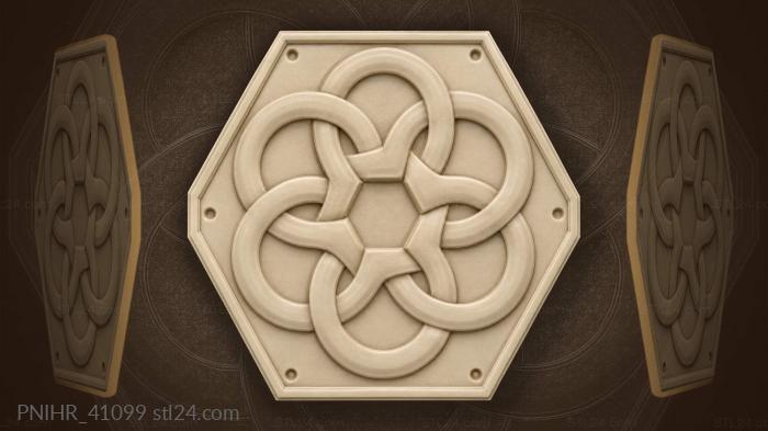 Interlocking loops with central opening 3d STL model