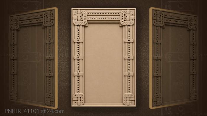 Interlaced straps window frame detail 3d STL model