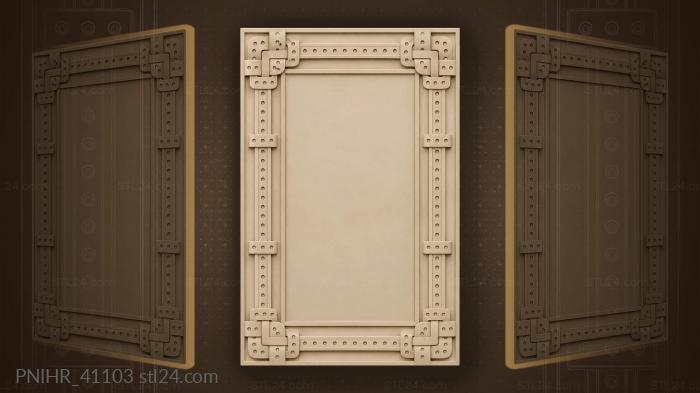 Stitched bands window frame detail 3d STL model