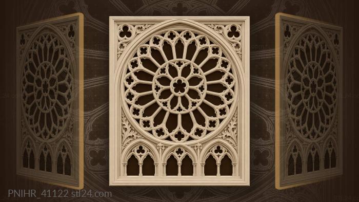 Tracery blooms across the ancient window 3d STL model