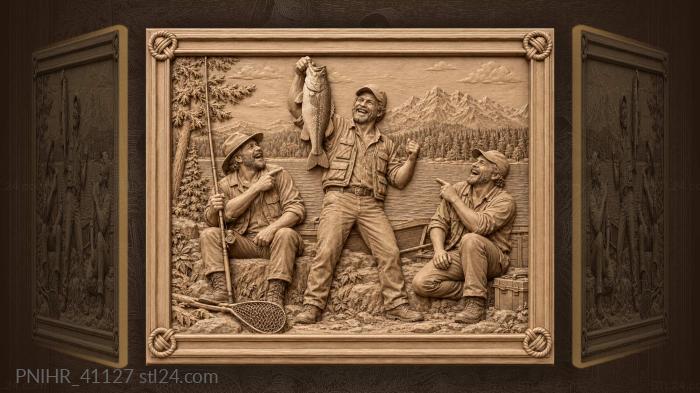 Rod held by the grinning trio 3d STL model