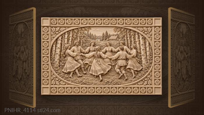 Forest dance joyful circle gathering 3d STL model