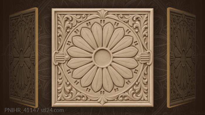 Floral bloom with central hollow 3d STL model