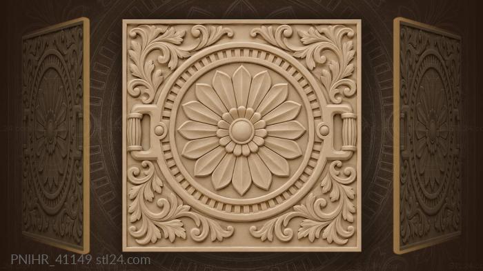 Rosette with central offering bowl 3d STL model