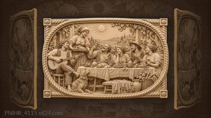 All things pass above the merry table 3d STL model