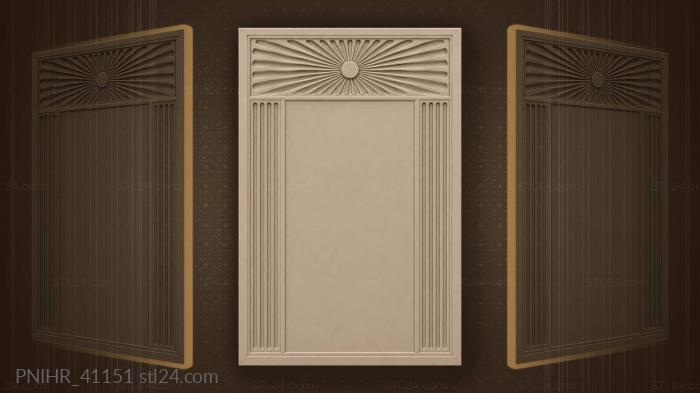 Sun rays spread above the window 3d STL model