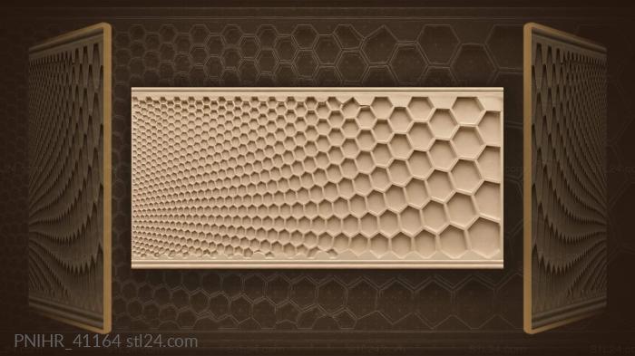 Honeycomb growth expanding spacious hexagons 3d STL model