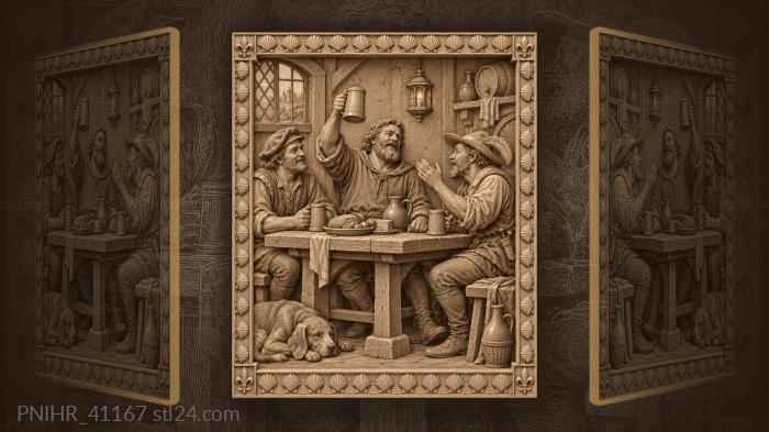 Lantern hanging above the noisy table 3d STL model